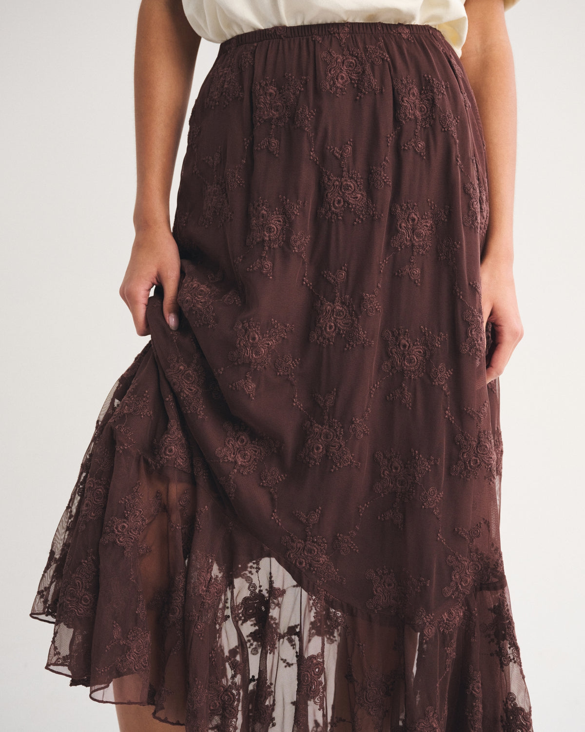 Abercrombie Embroidered Maxi Skirt
