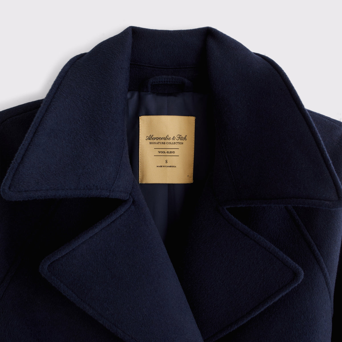 Abercrombie A&F Carrie Wool-Blend Trench Coat