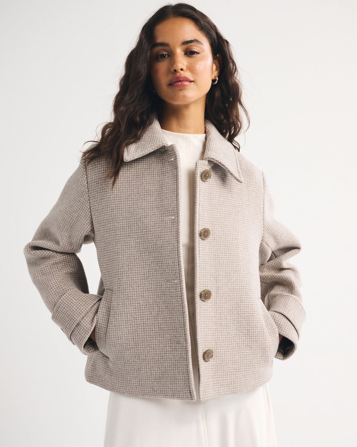 Abercrombie Short Wool-Blend Coat