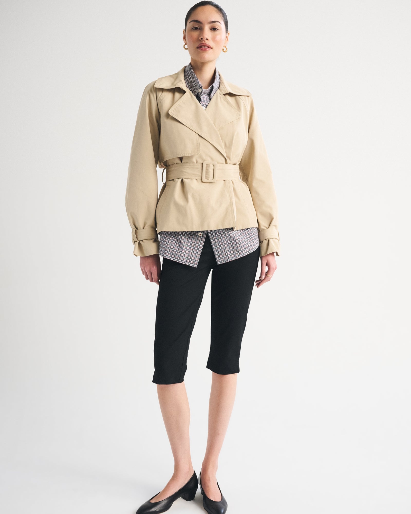Abercrombie Short Belted Trench Coat