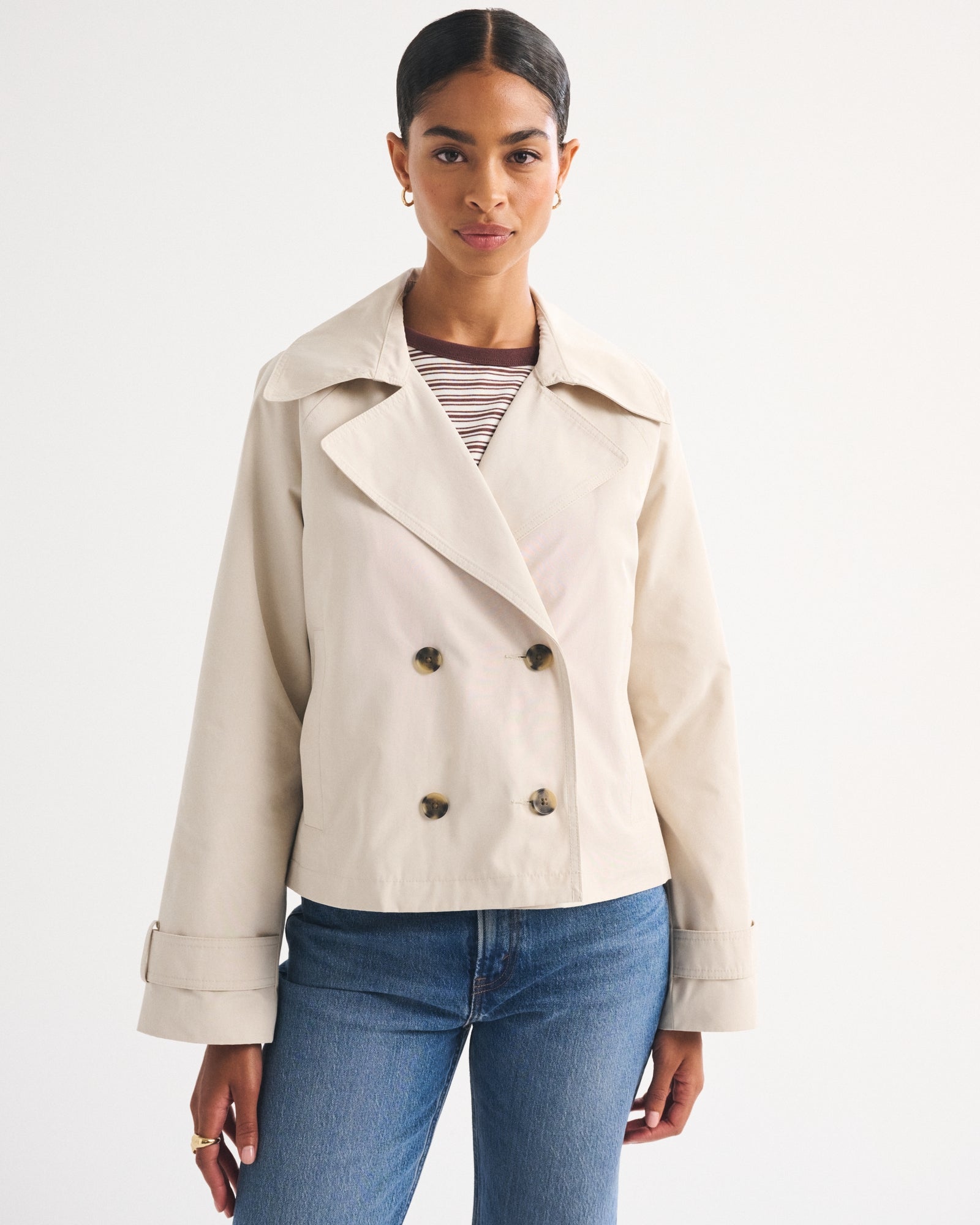 Abercrombie A&F Carrie Short Trench Coat