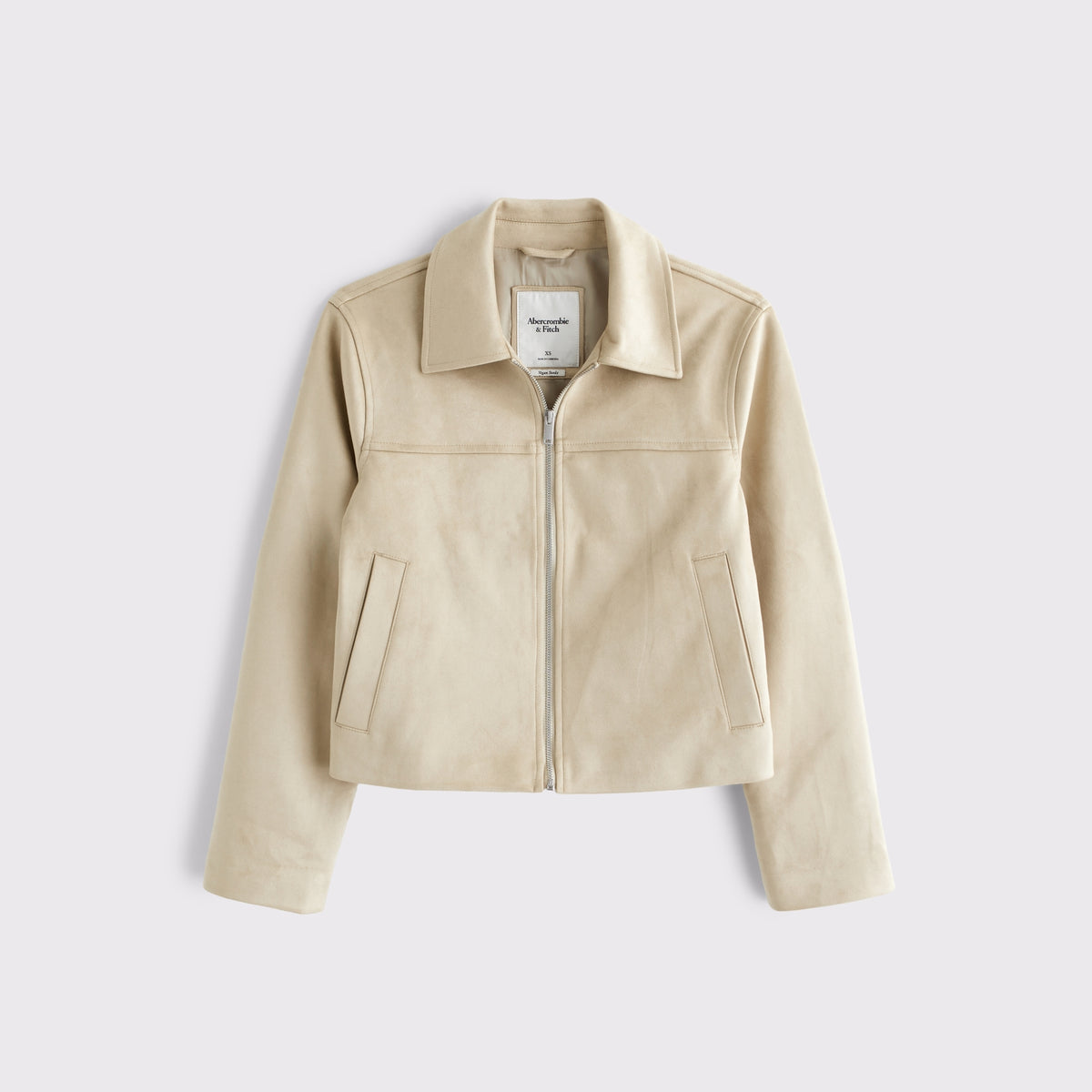 Abercrombie Relaxed Vegan Leather Zip Jacket