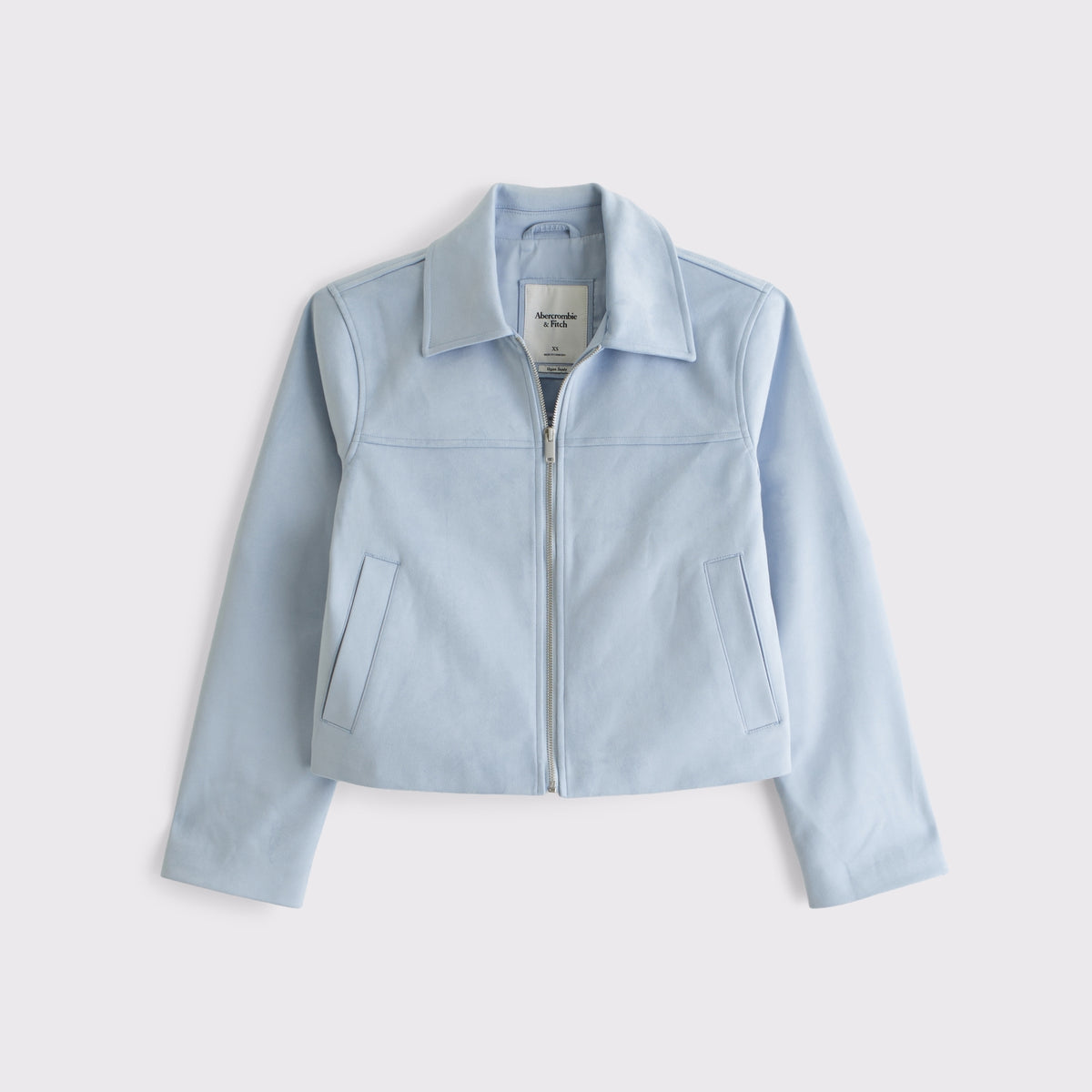 Abercrombie Relaxed Vegan Leather Zip Jacket