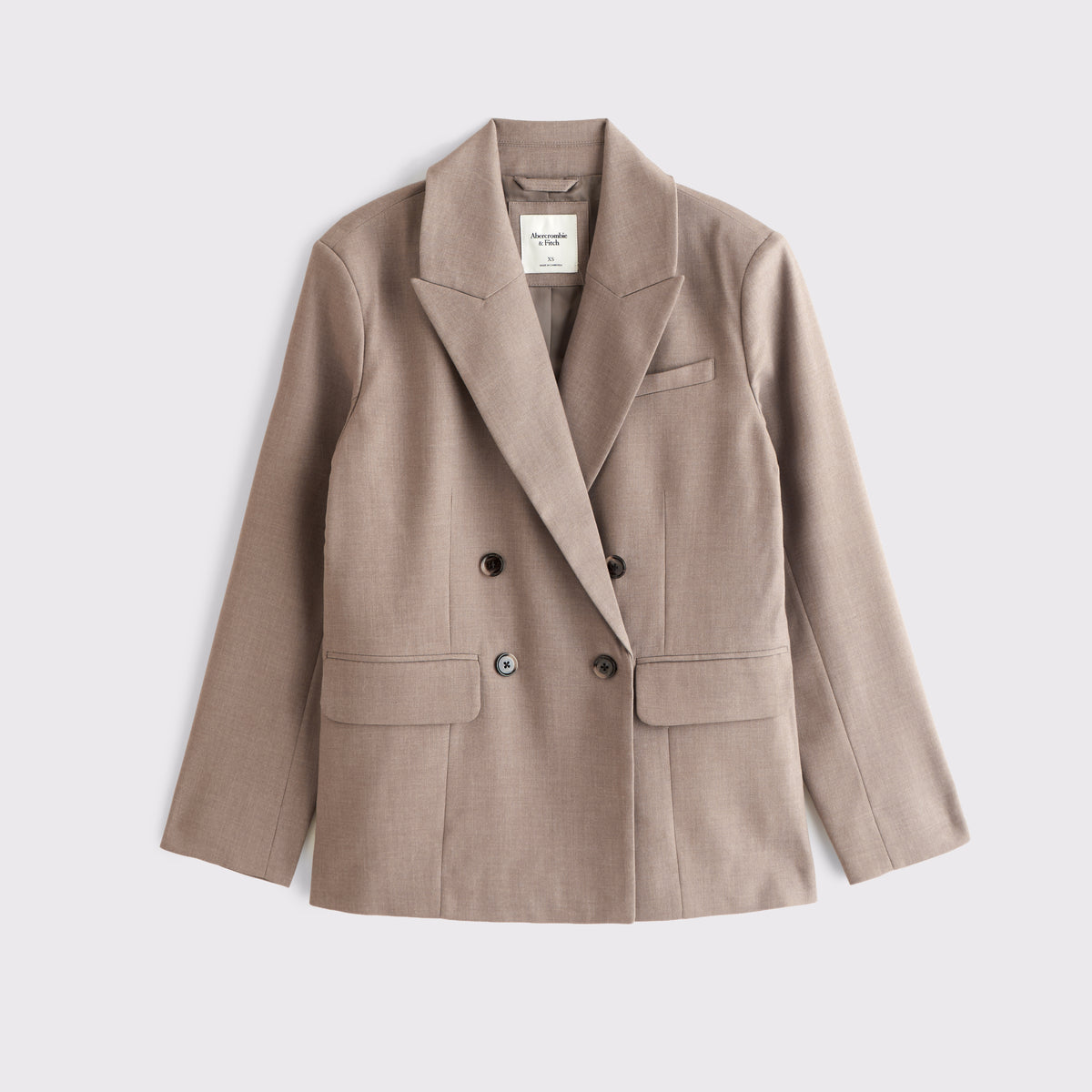 Abercrombie Relaxed Double-Breasted Blazer