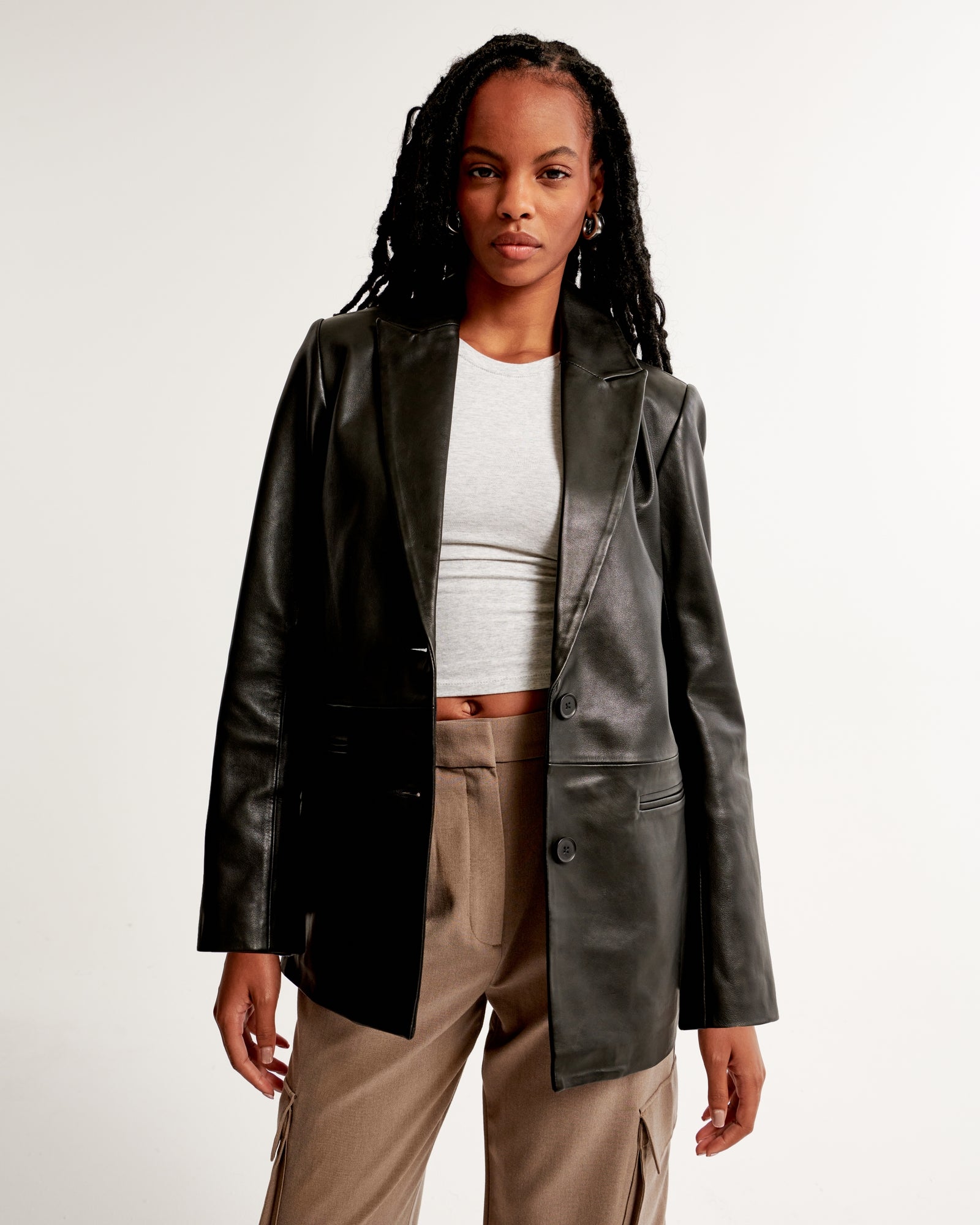 Abercrombie Genuine Leather Blazer