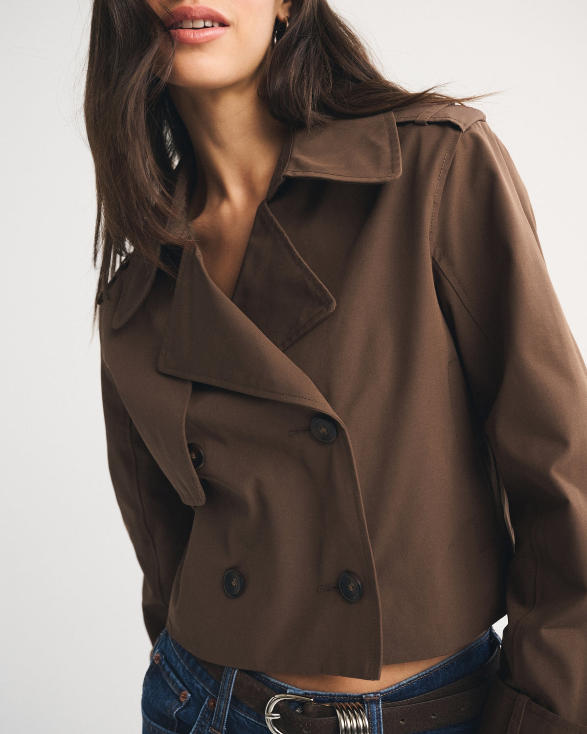 Abercrombie Cropped Trench Coat