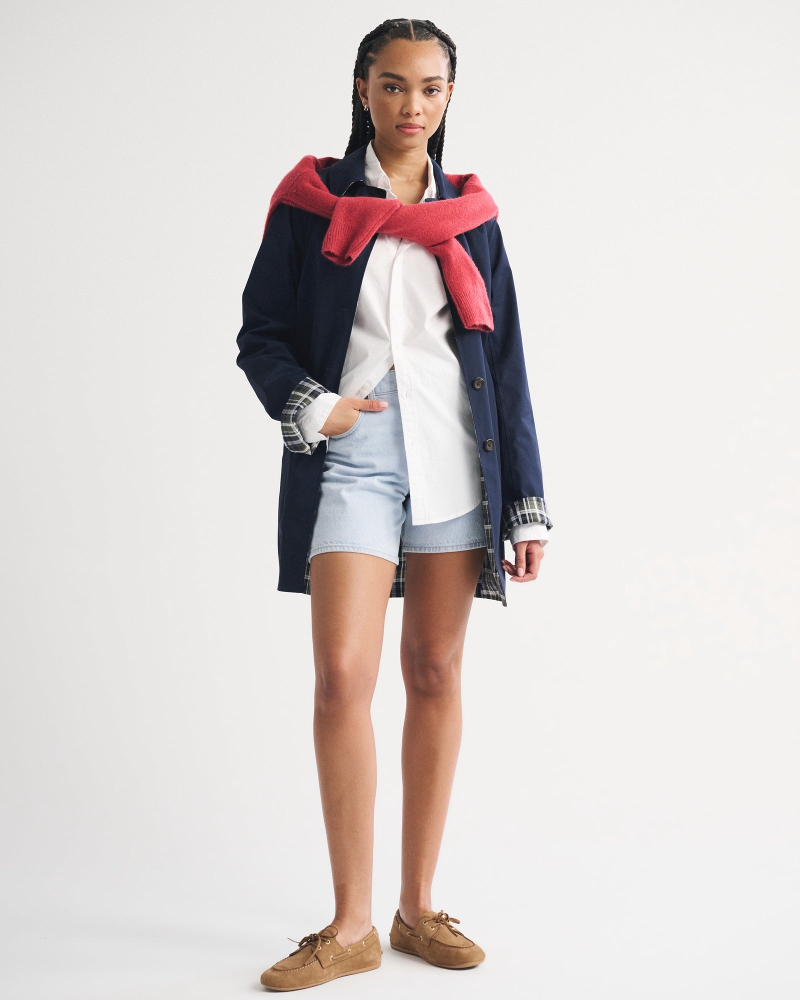 Abercrombie 2-in-1 Reversible 100% Cotton Mac Coat