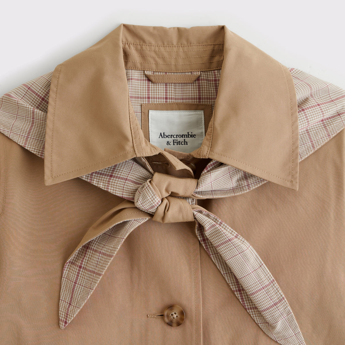 Abercrombie A-Line Removable Scarf Trench Coat
