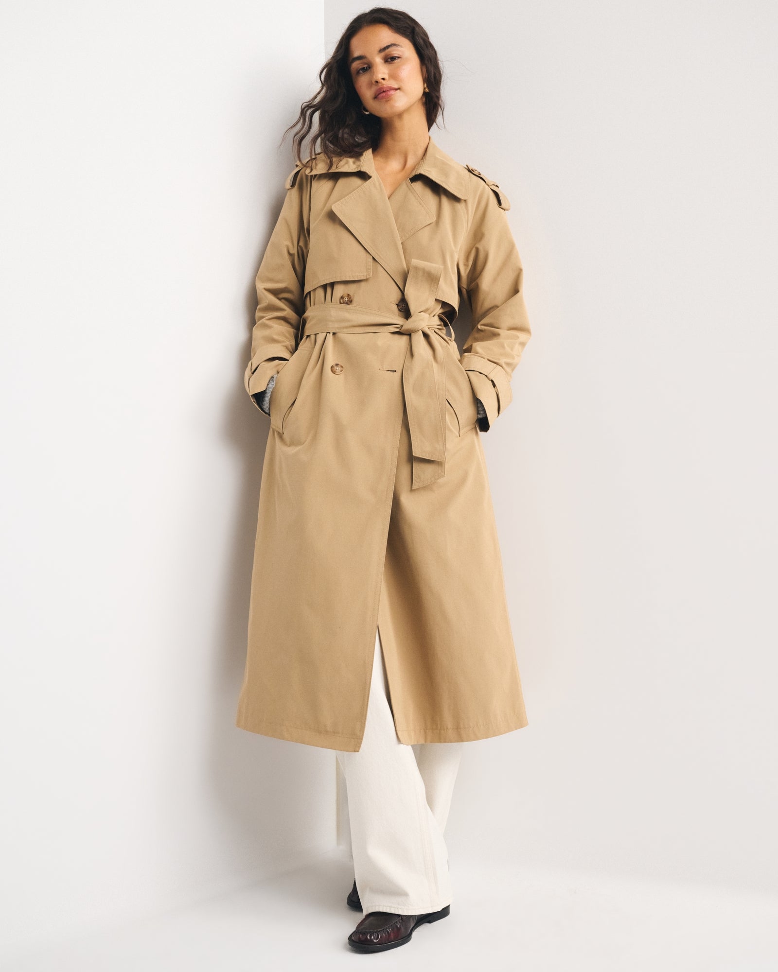 Abercrombie A&F Carrie Long Trench Coat
