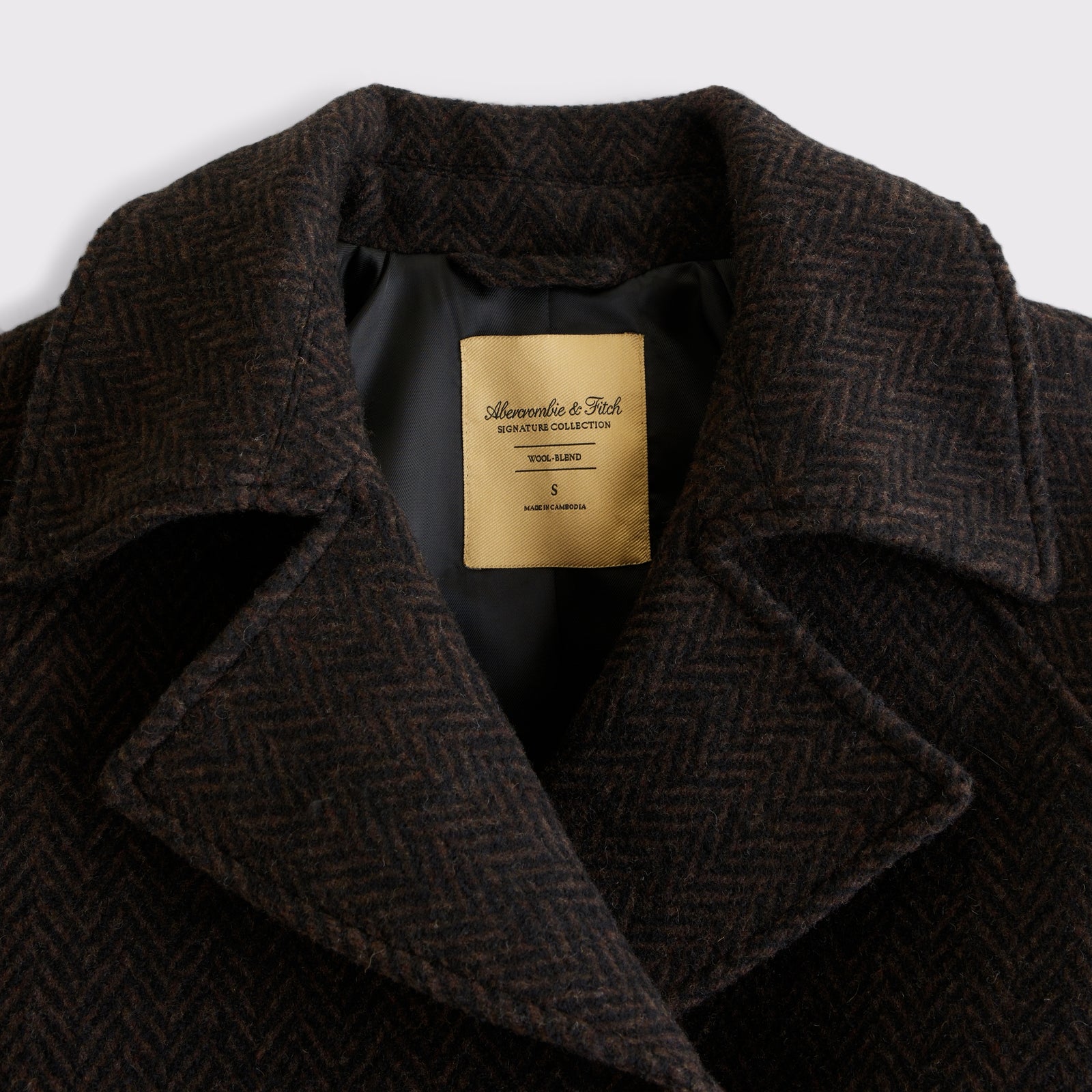 Abercrombie A&F Carrie Short Wool-Blend Trench Coat