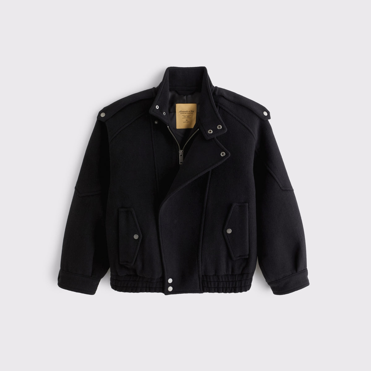 Abercrombie A&F West Village Wool-Blend Bomber