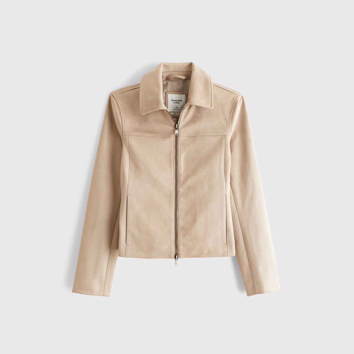 Abercrombie Slim Zip Vegan Suede Jacket