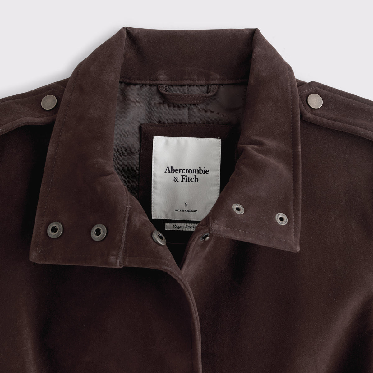 Abercrombie Vegan Suede Long Trench Coat