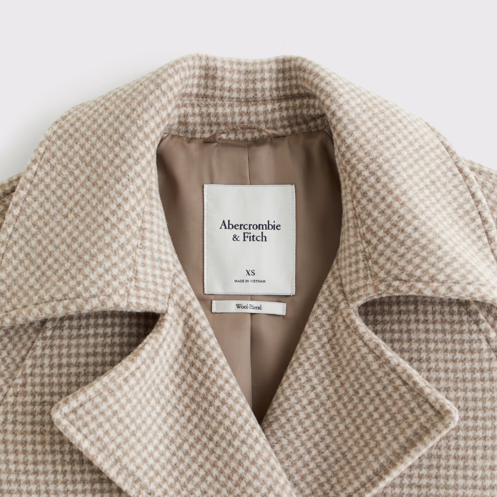 Abercrombie A&F Carrie Wool-Blend Trench Coat