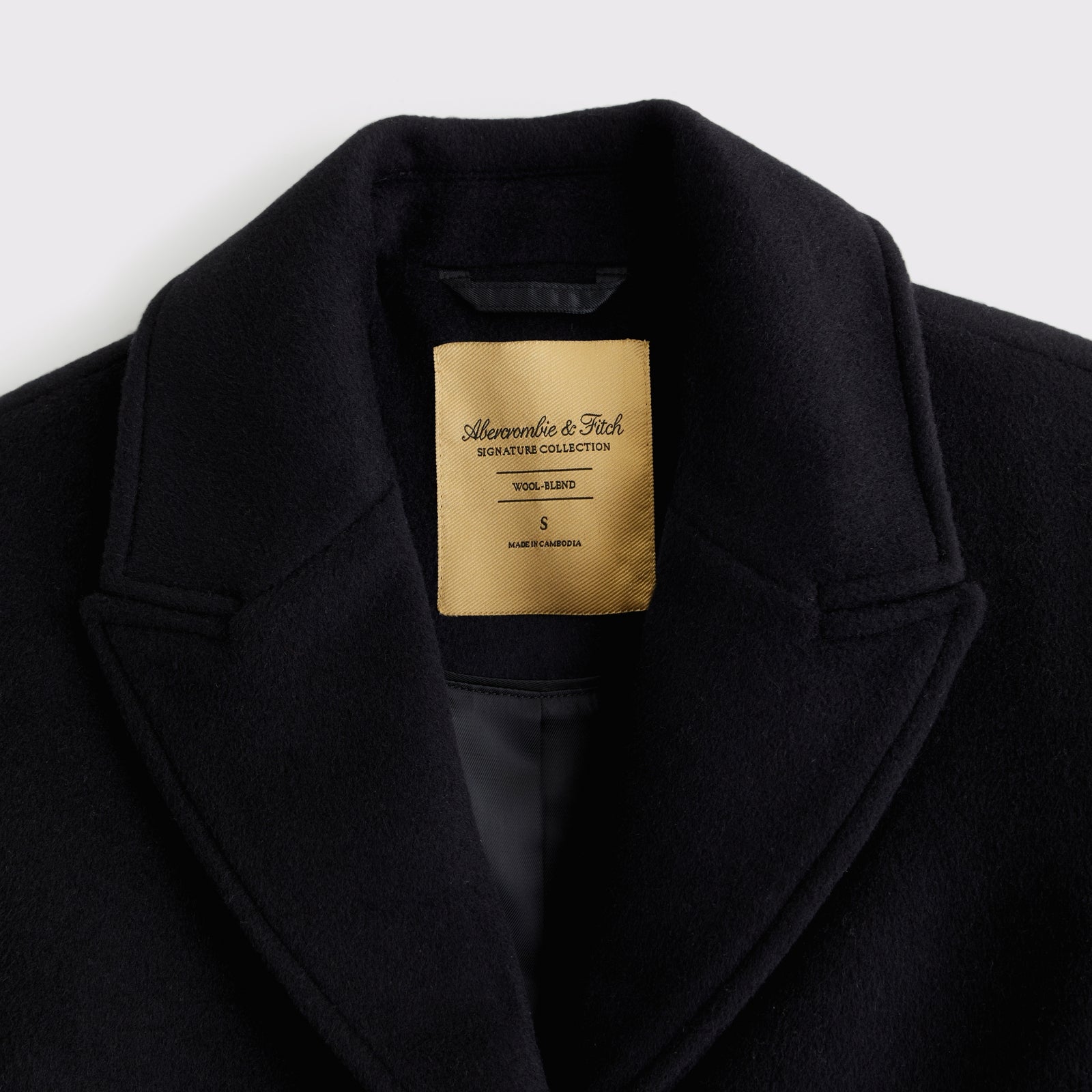 Abercrombie Wool-Blend Tailored Topcoat