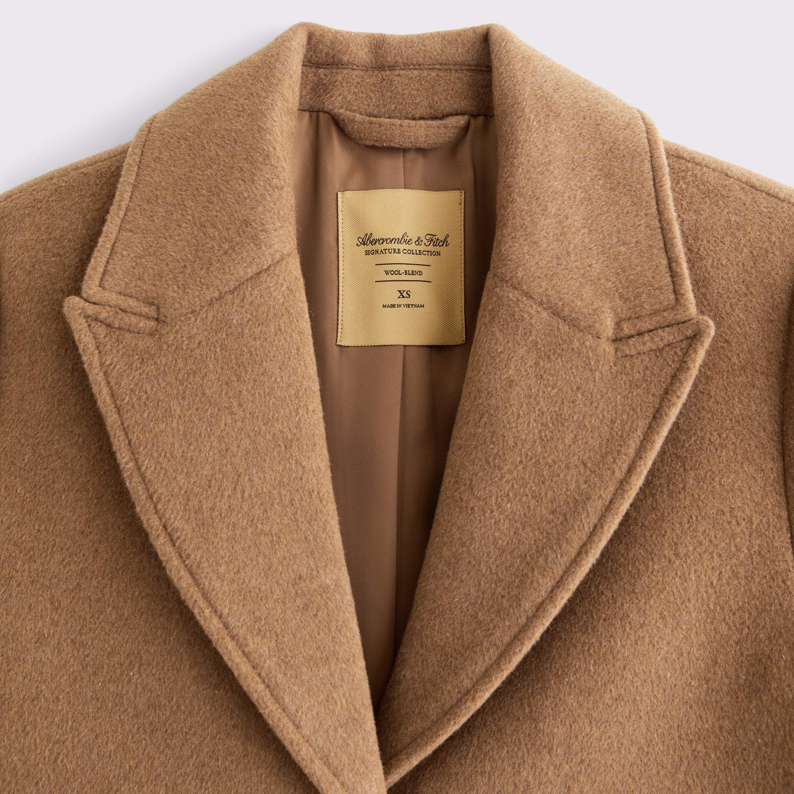 Abercrombie Wool-Blend Tailored Topcoat