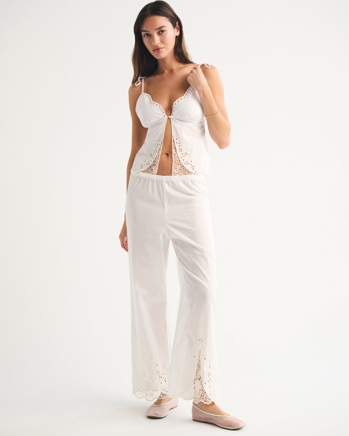 Abercrombie Embroidered Cutwork Sleep Pant