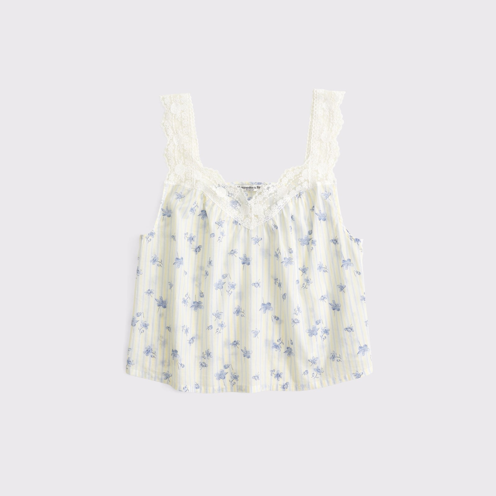Abercrombie 100% Cotton Lace-Trim Sleep Cami