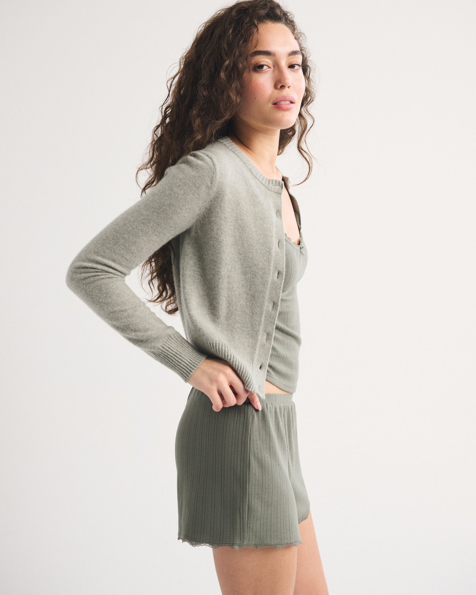 Abercrombie Lace-Trim Sleep Short