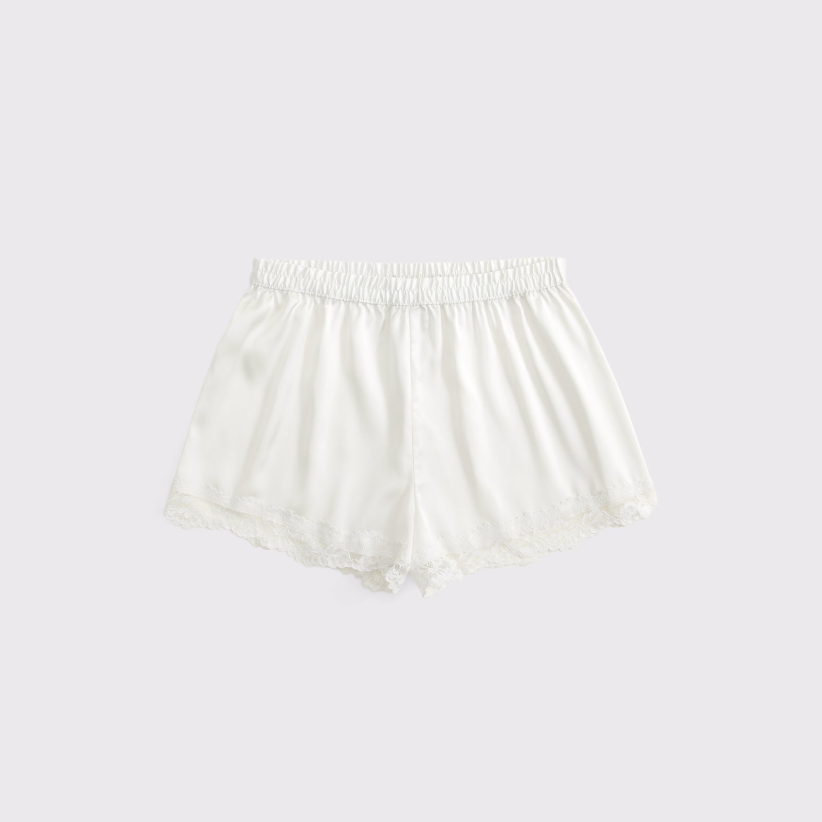 Abercrombie Lace-Trim Satin Sleep Short