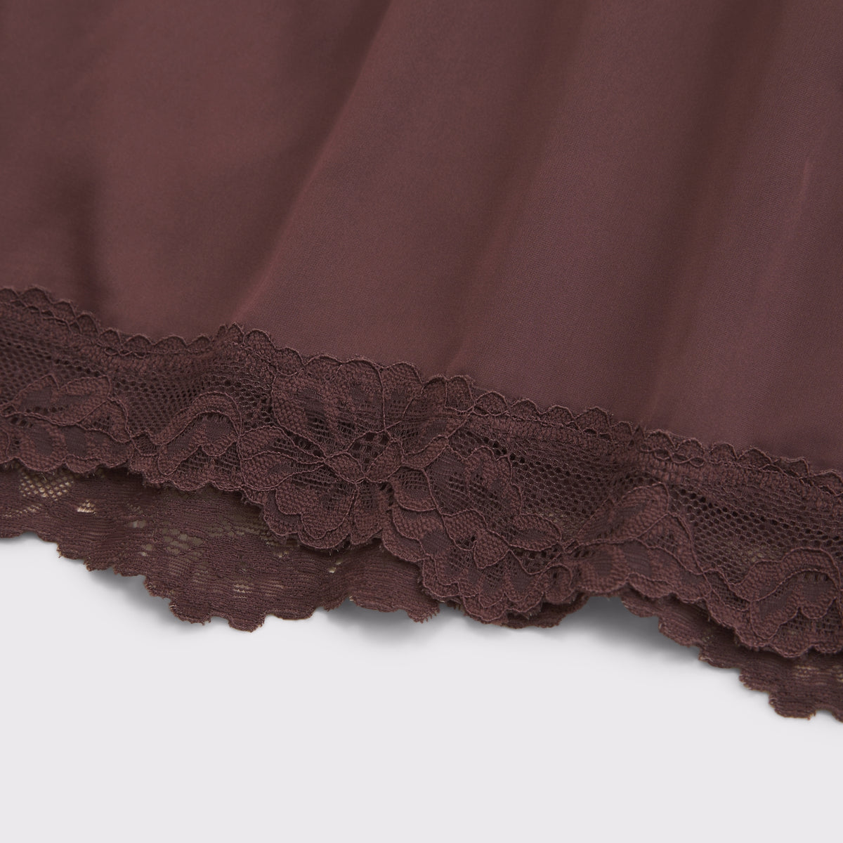 Abercrombie Lace-Trim Satin Sleep Short