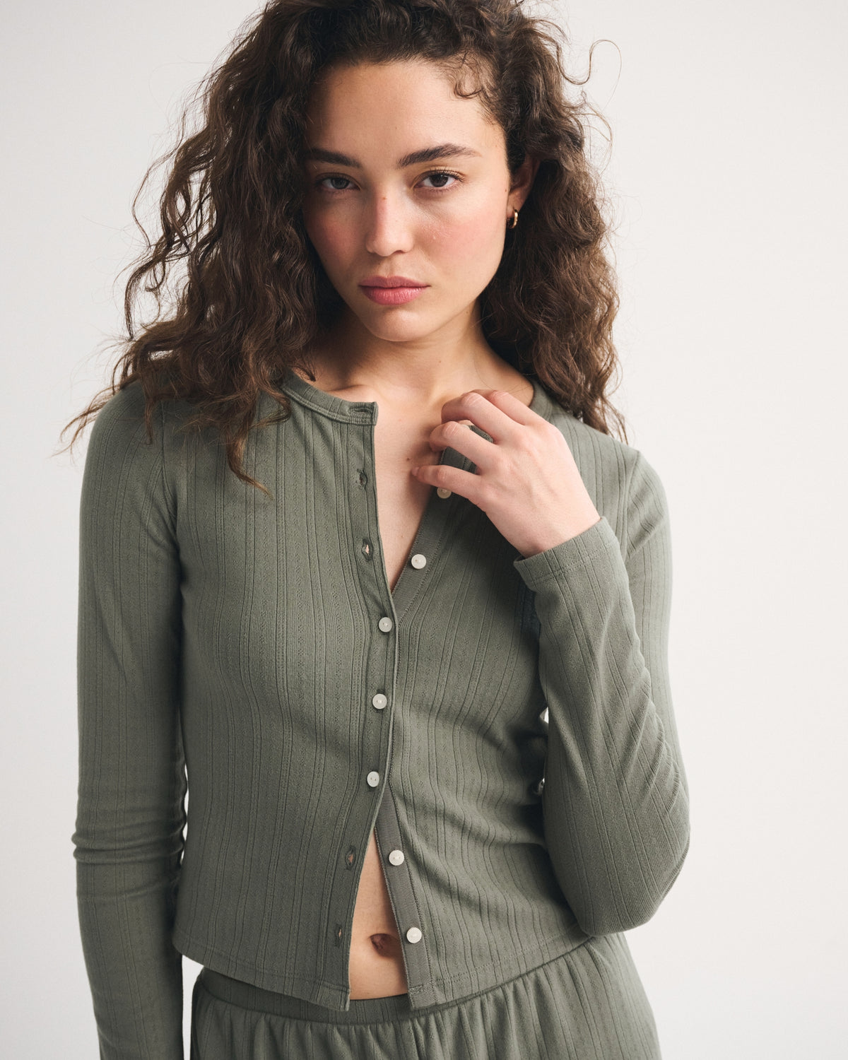 Abercrombie Long-Sleeve Sleep Cardigan