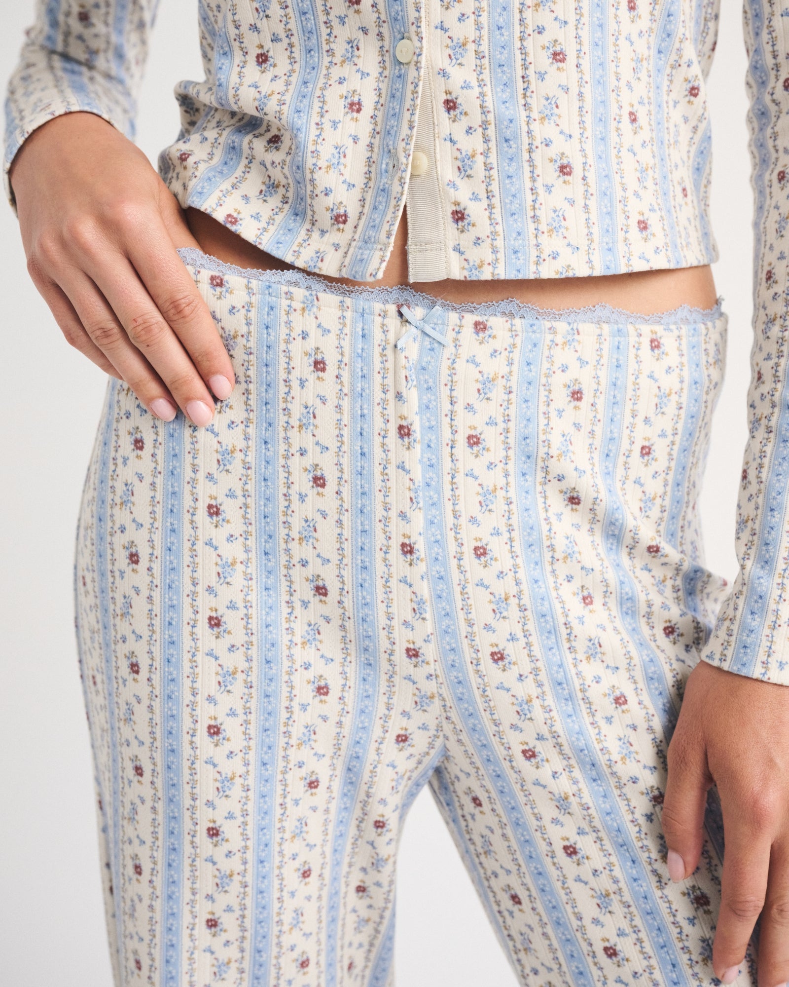 Abercrombie Lace-Trim Waist Sleep Pant