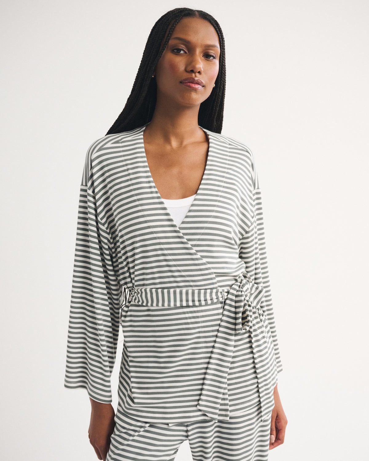 Abercrombie Modal-Blend Lounge Rib Wrap Top