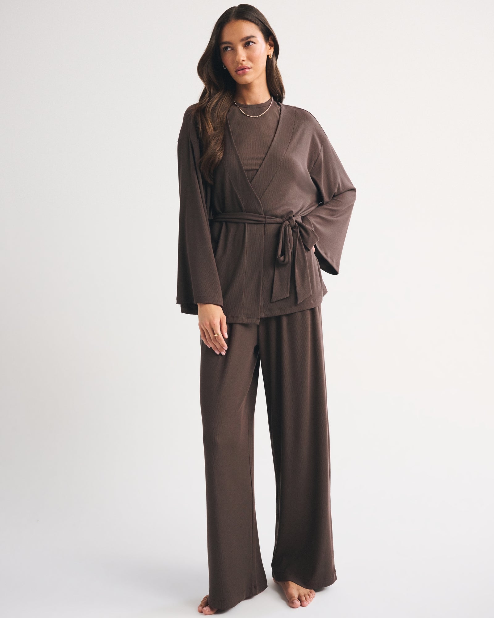 Abercrombie Modal-Blend Lounge Rib Wrap Top