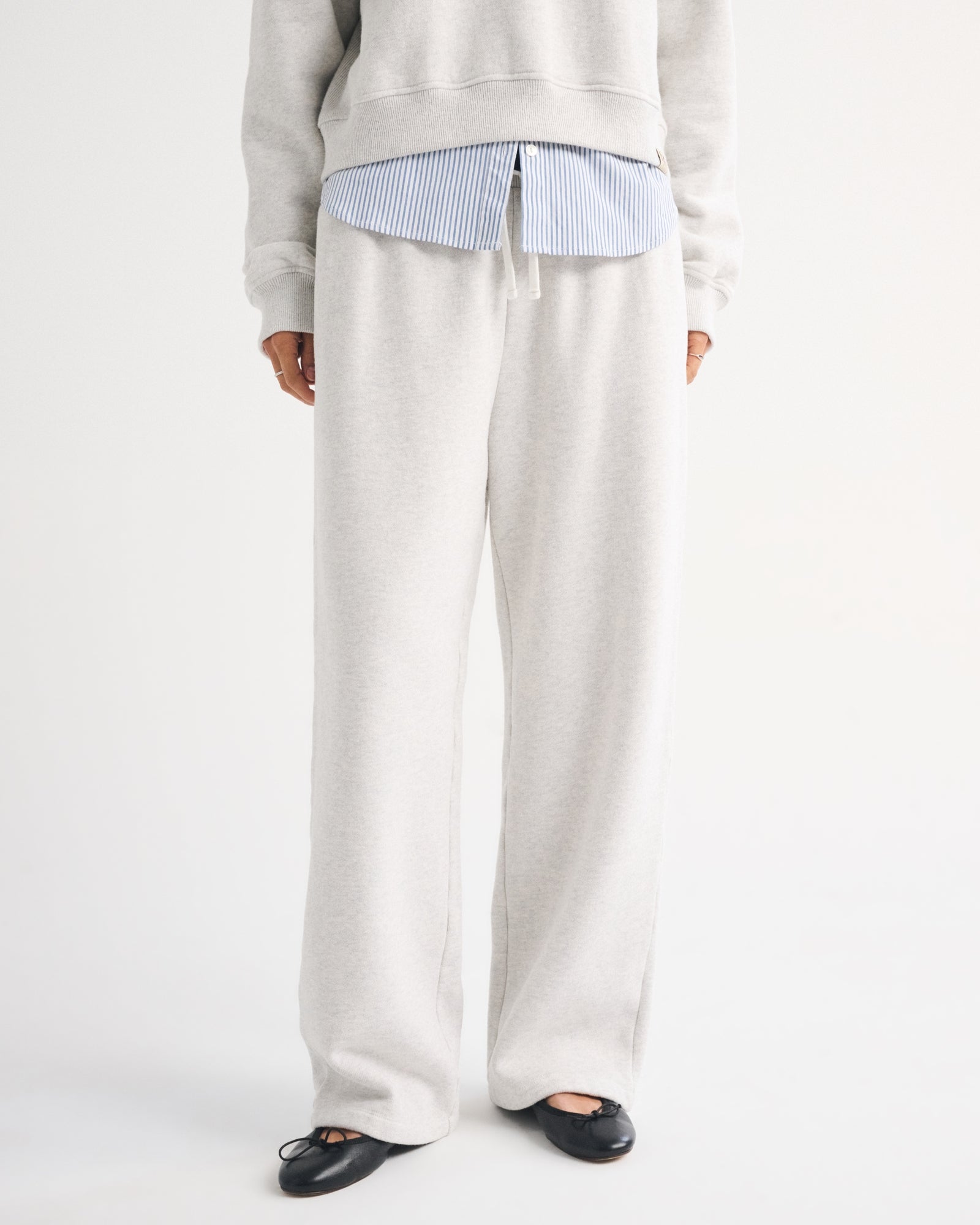 Abercrombie Heritage Heavyweight High Rise Straight Leg Sweatpant