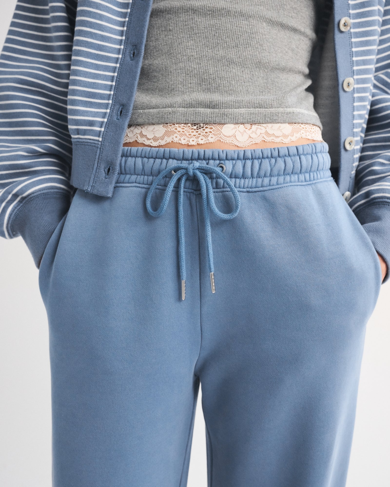 Abercrombie Sunday High Rise Wide Leg Sweatpant