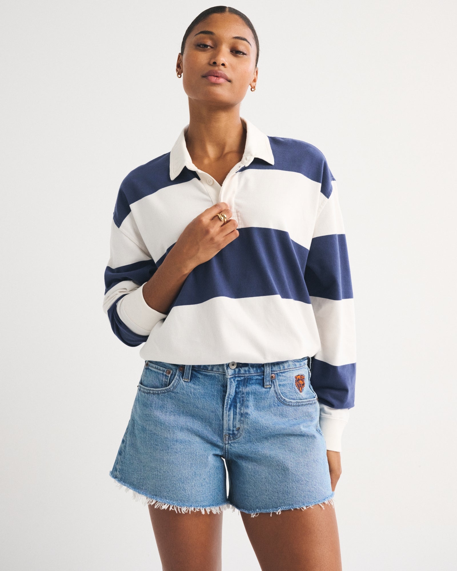 Abercrombie Curve Love Mid Rise A-Line Short