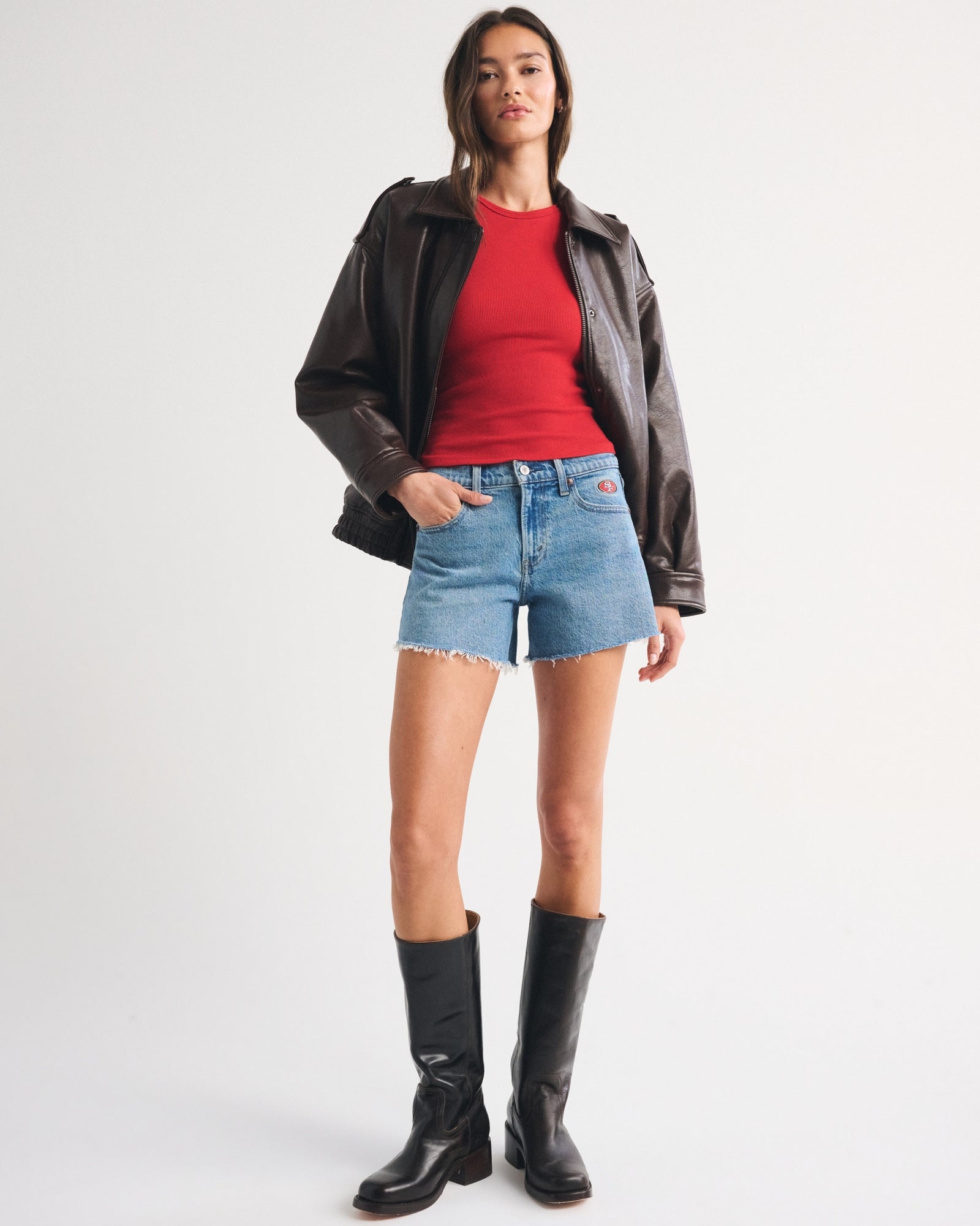 Abercrombie Mid Rise A-Line Short