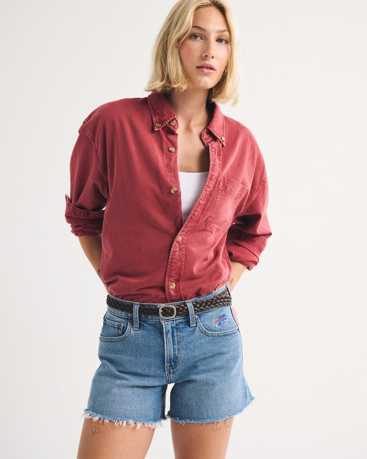 Abercrombie Mid Rise A-Line Short