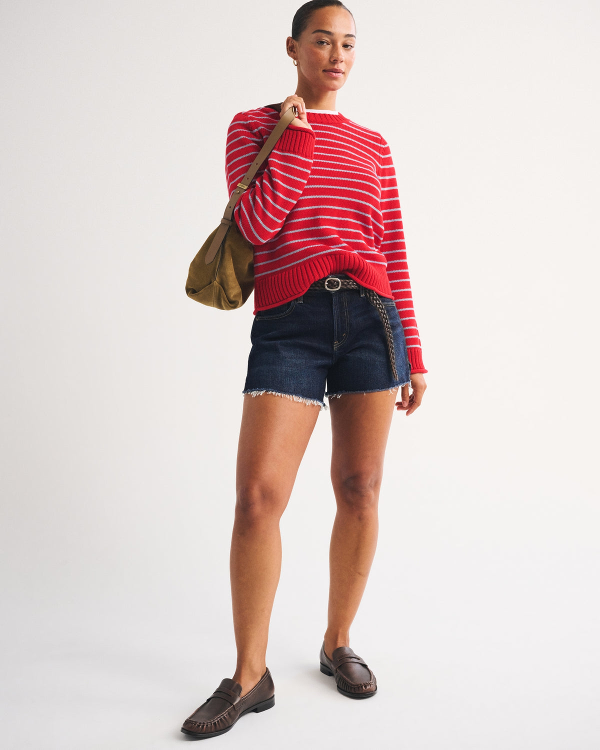 Abercrombie Curve Love Mid Rise A-Line Short