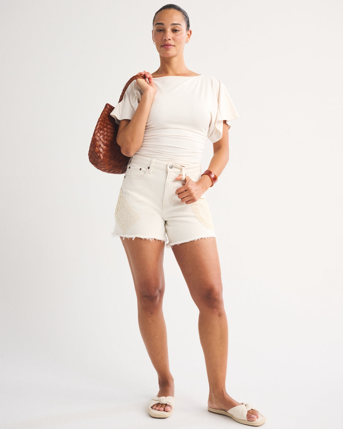 Abercrombie Curve Love High Rise Dad Short