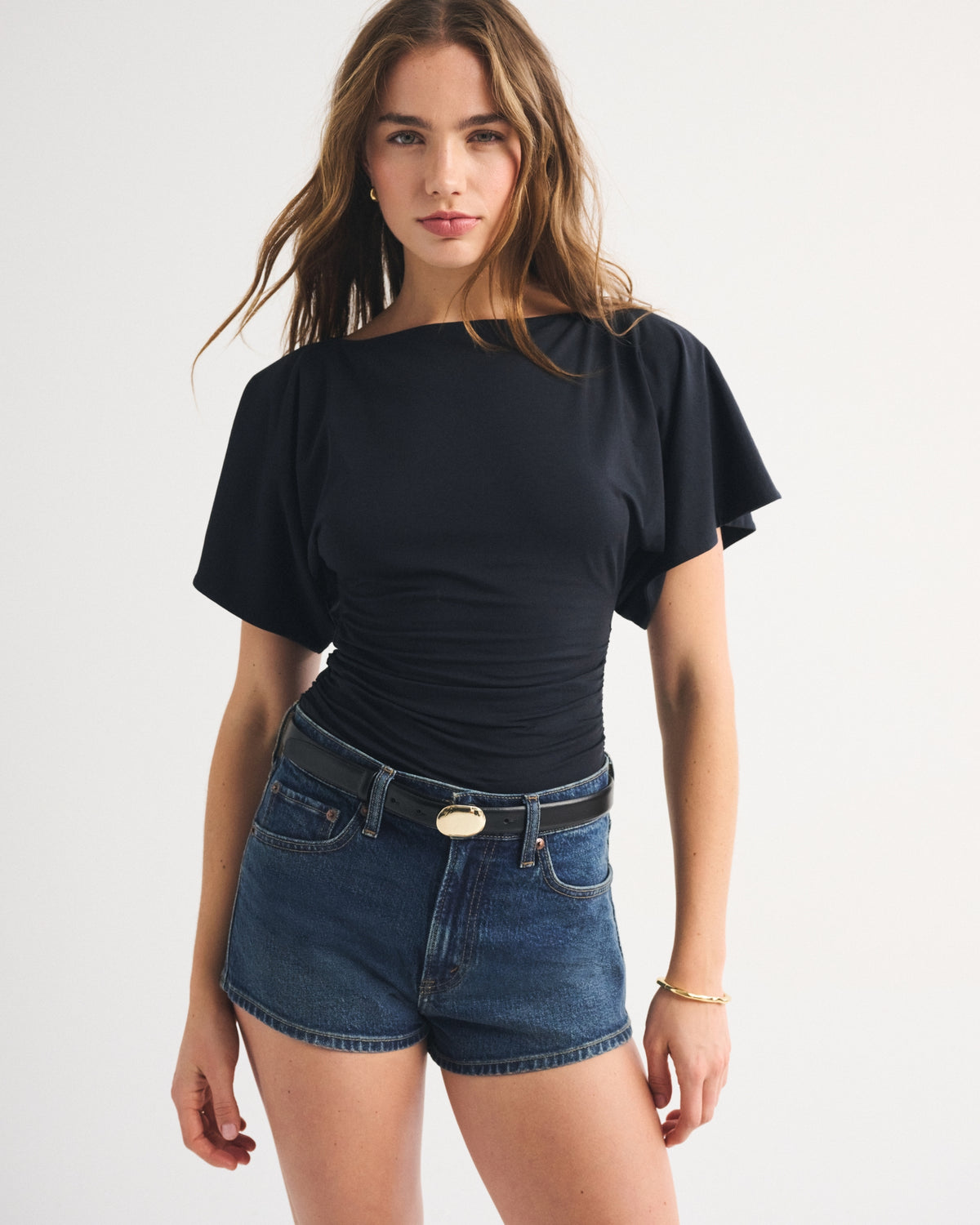 Abercrombie High Rise Denim Micro Short