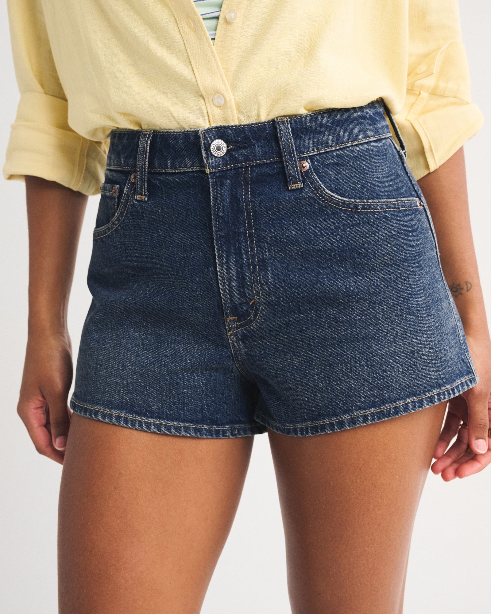 Abercrombie Curve Love High Rise Denim Micro Short
