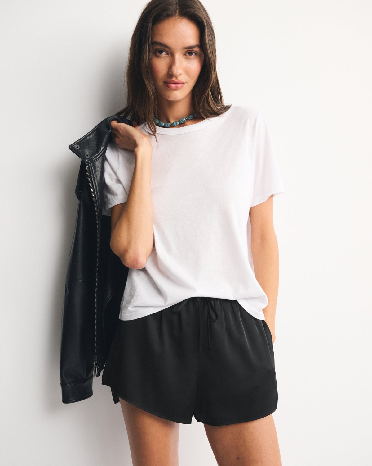 Abercrombie High Rise Satin Short