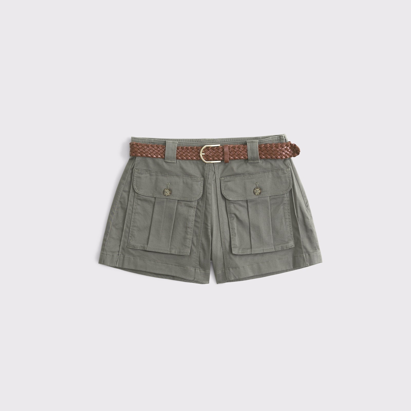 Abercrombie High Rise Belted Cargo Short