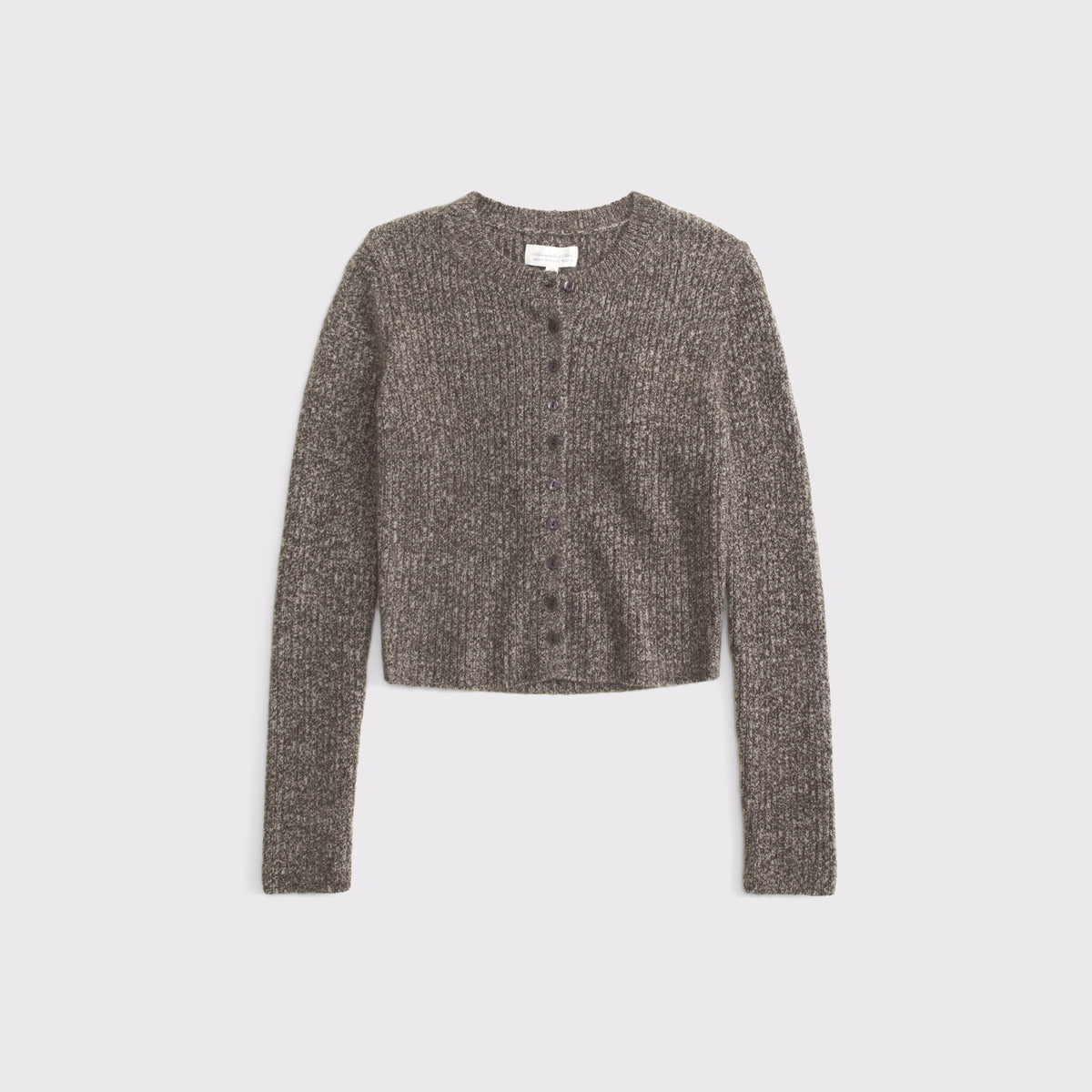 Abercrombie Merino Wool-Blend Shrunken Crew Cardigan