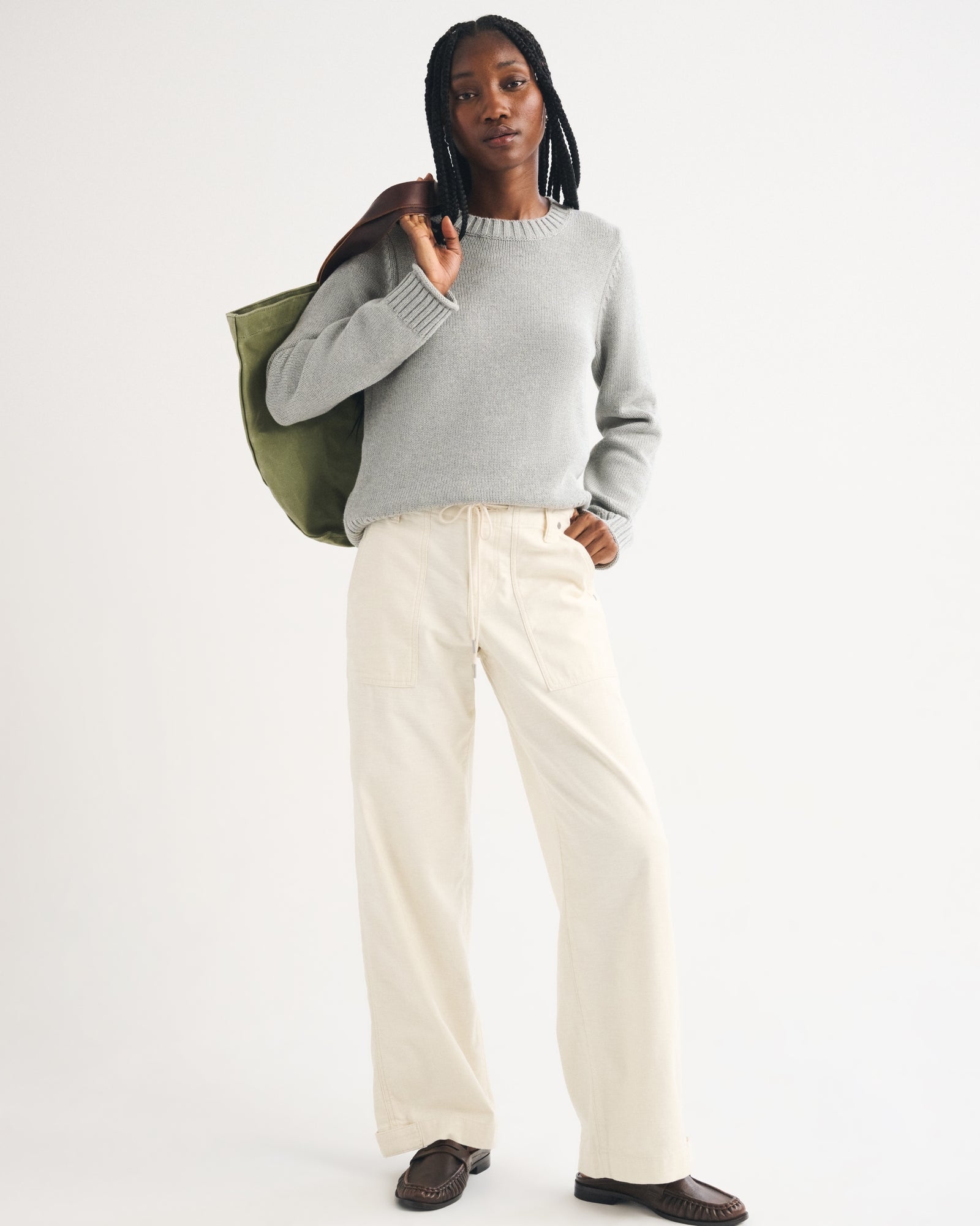 Abercrombie 100% Cotton A&F Madeline Crew Sweater