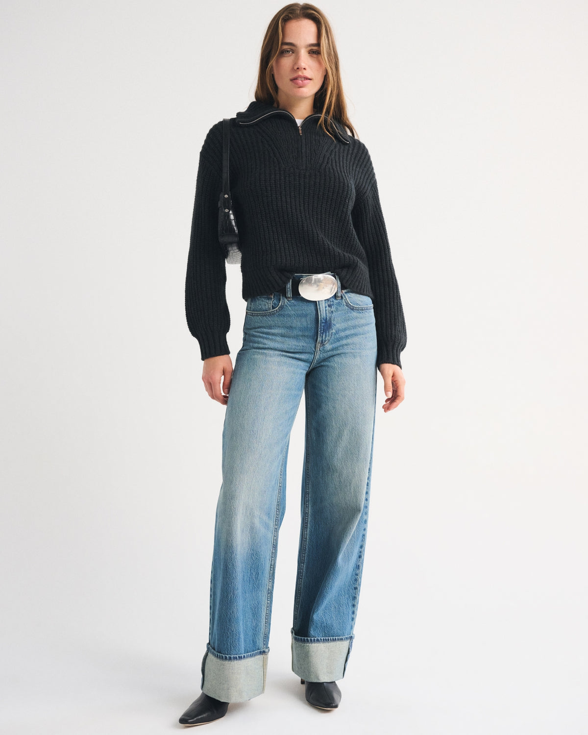 Abercrombie Rib Half-Zip Sweater