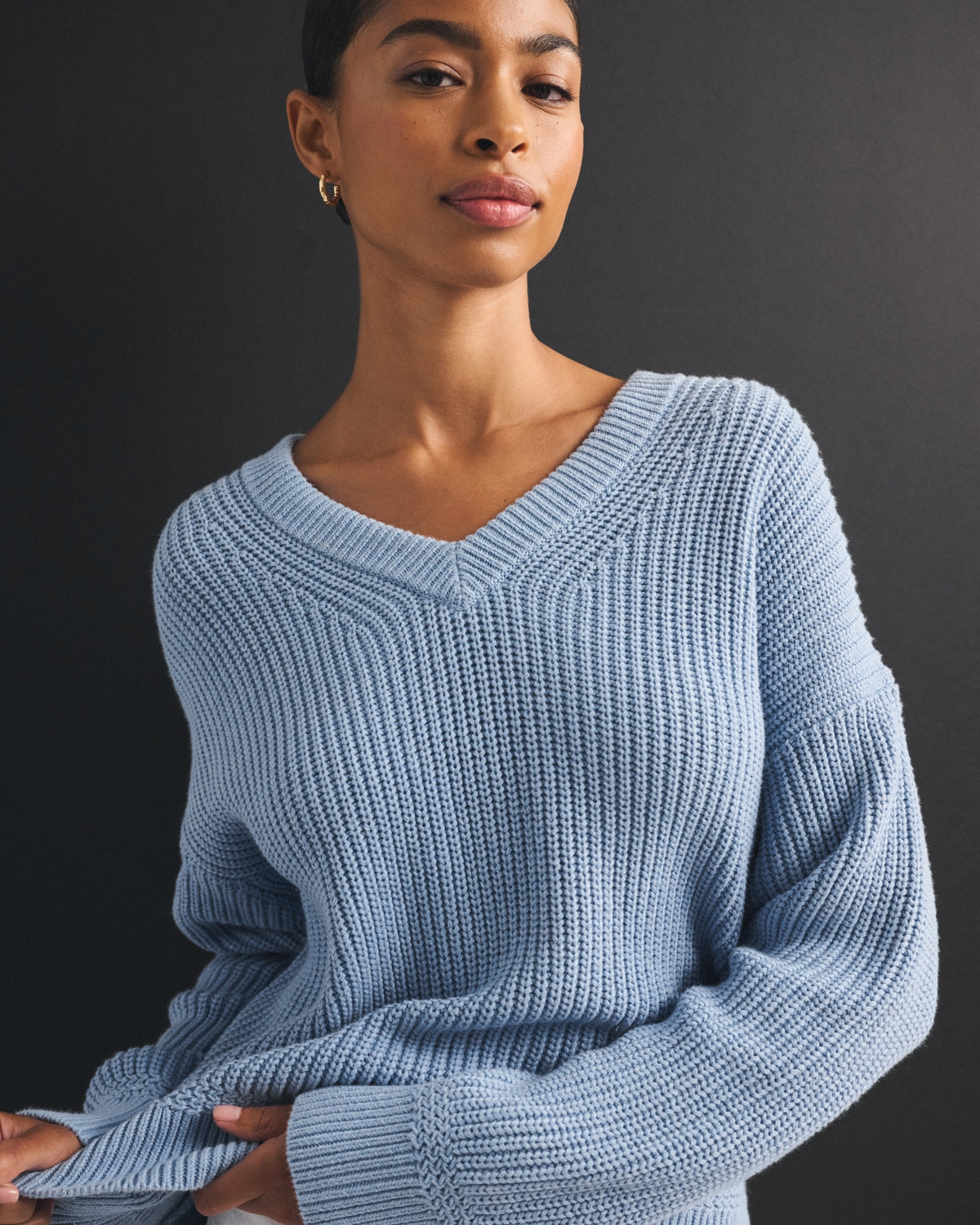 Abercrombie 100% Cotton Dad V-Neck Sweater
