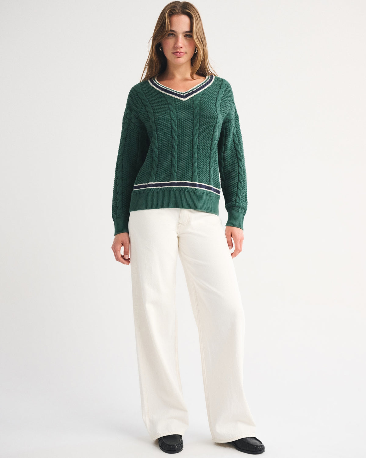 Abercrombie 100% Cotton Dad V-Neck Sweater