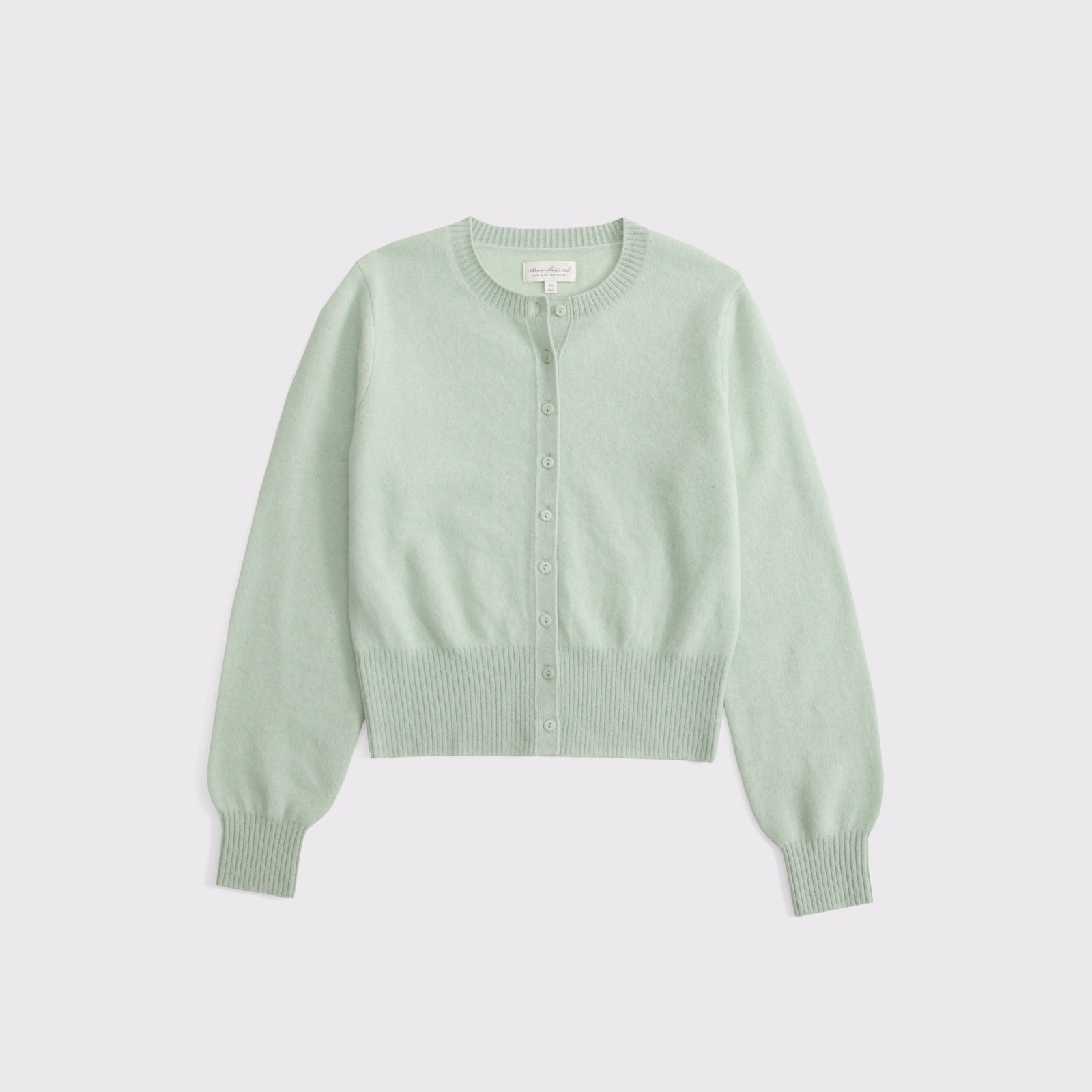 Abercrombie 100% Merino Wool Banded Crew Cardigan