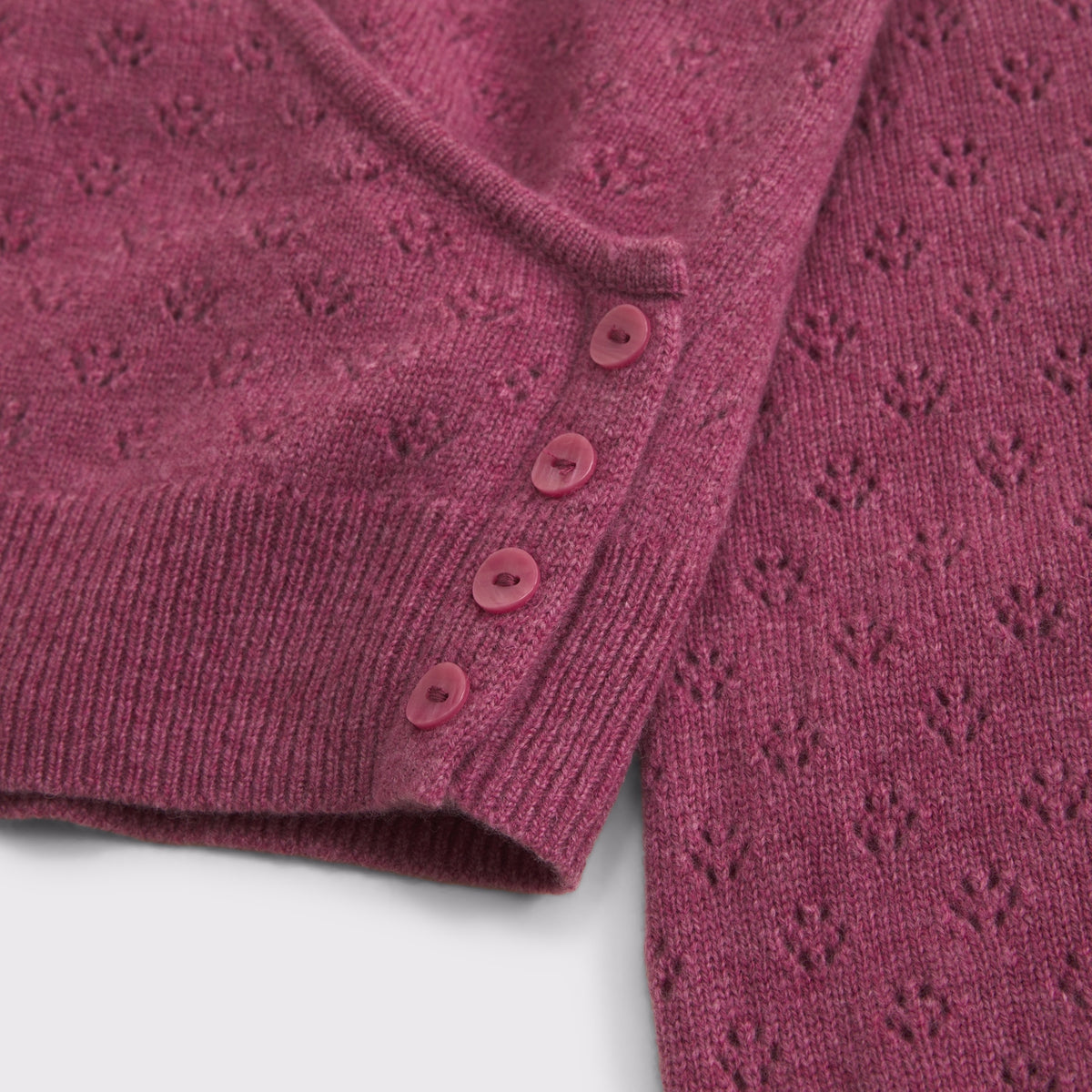Abercrombie 100% Merino Wool Pointelle Wrap Sweater