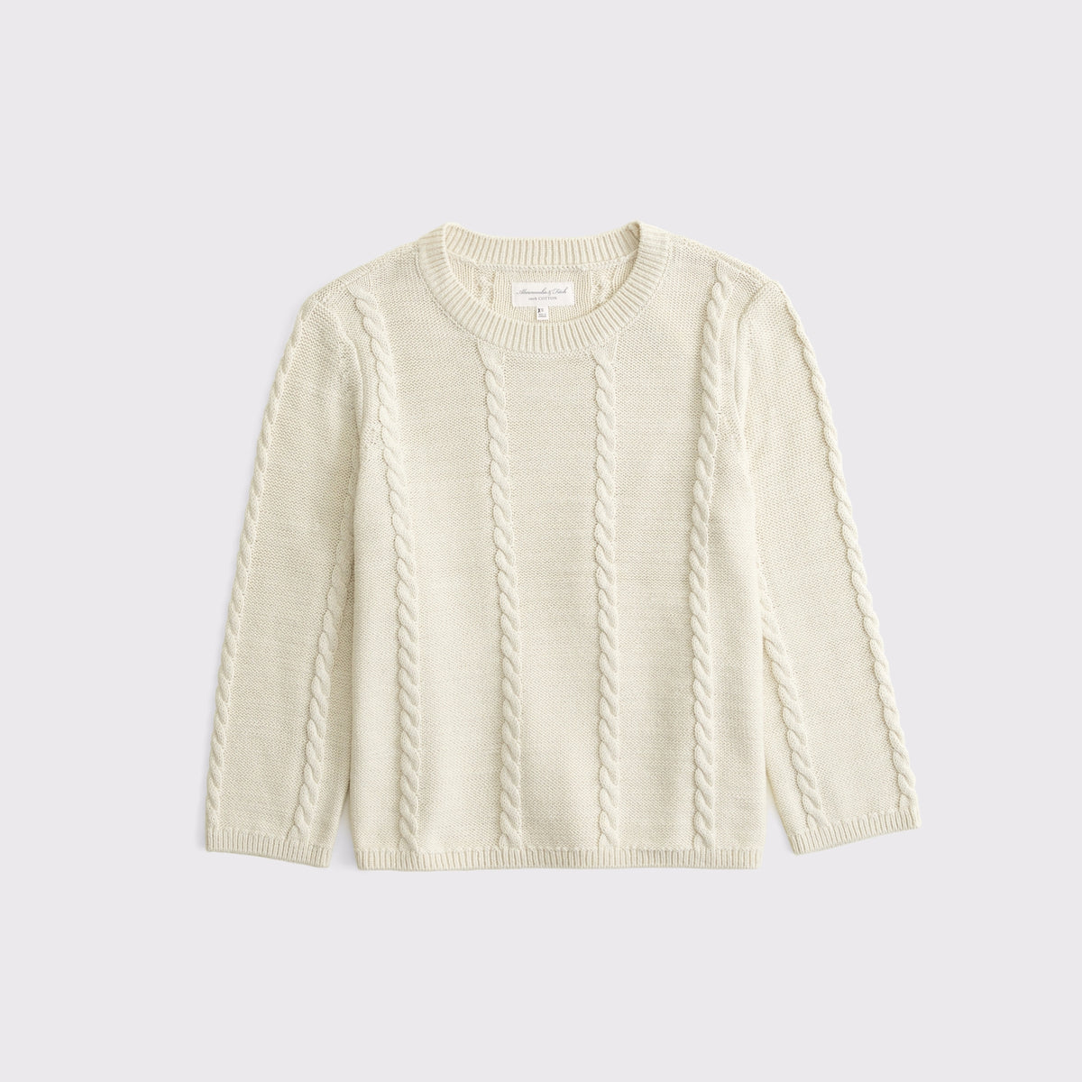 Abercrombie 100% Cotton 3/4 Sleeve Cable-Knit Sweater