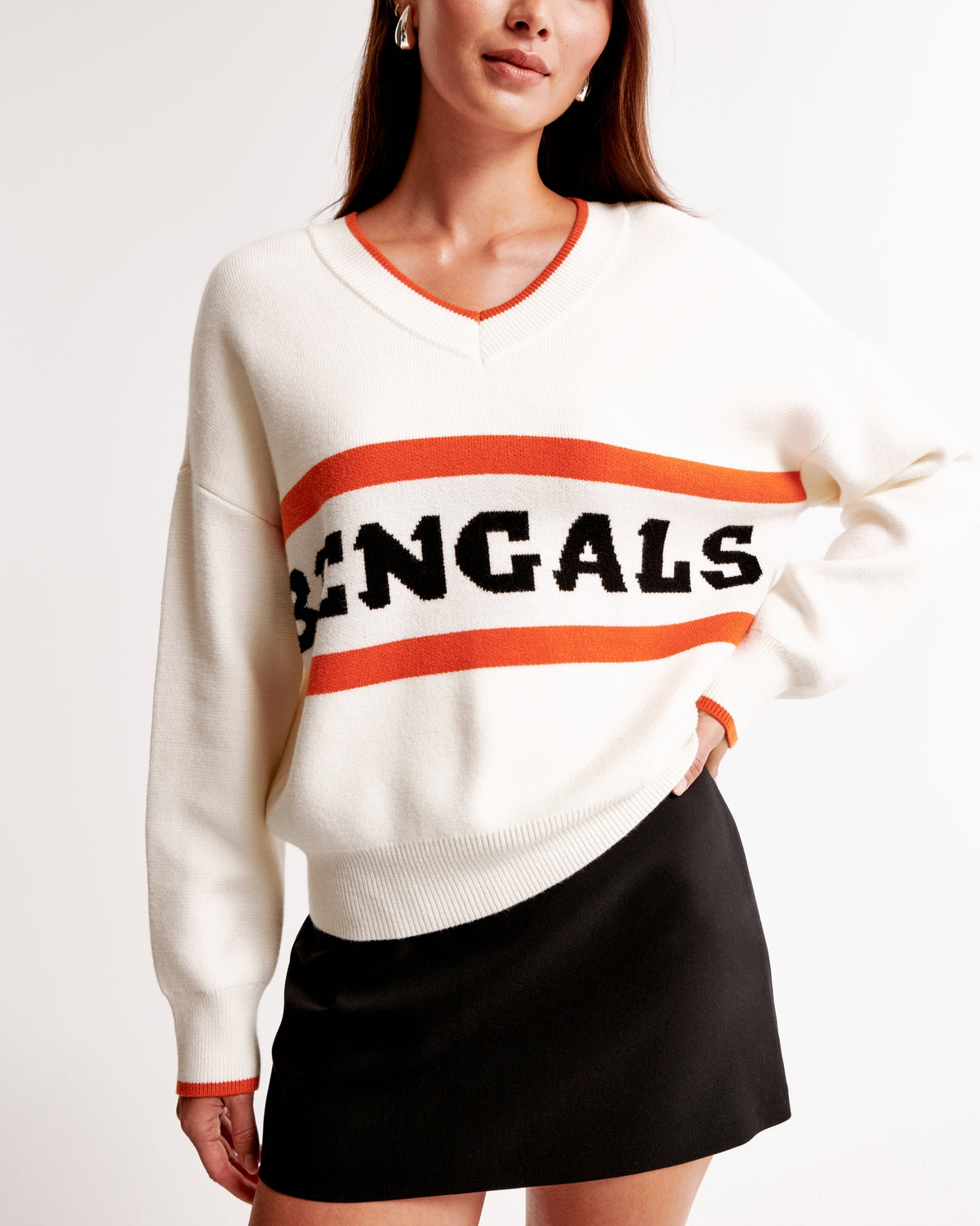 Abercrombie Cincinnati Bengals LuxeLoft V-Neck Sweater