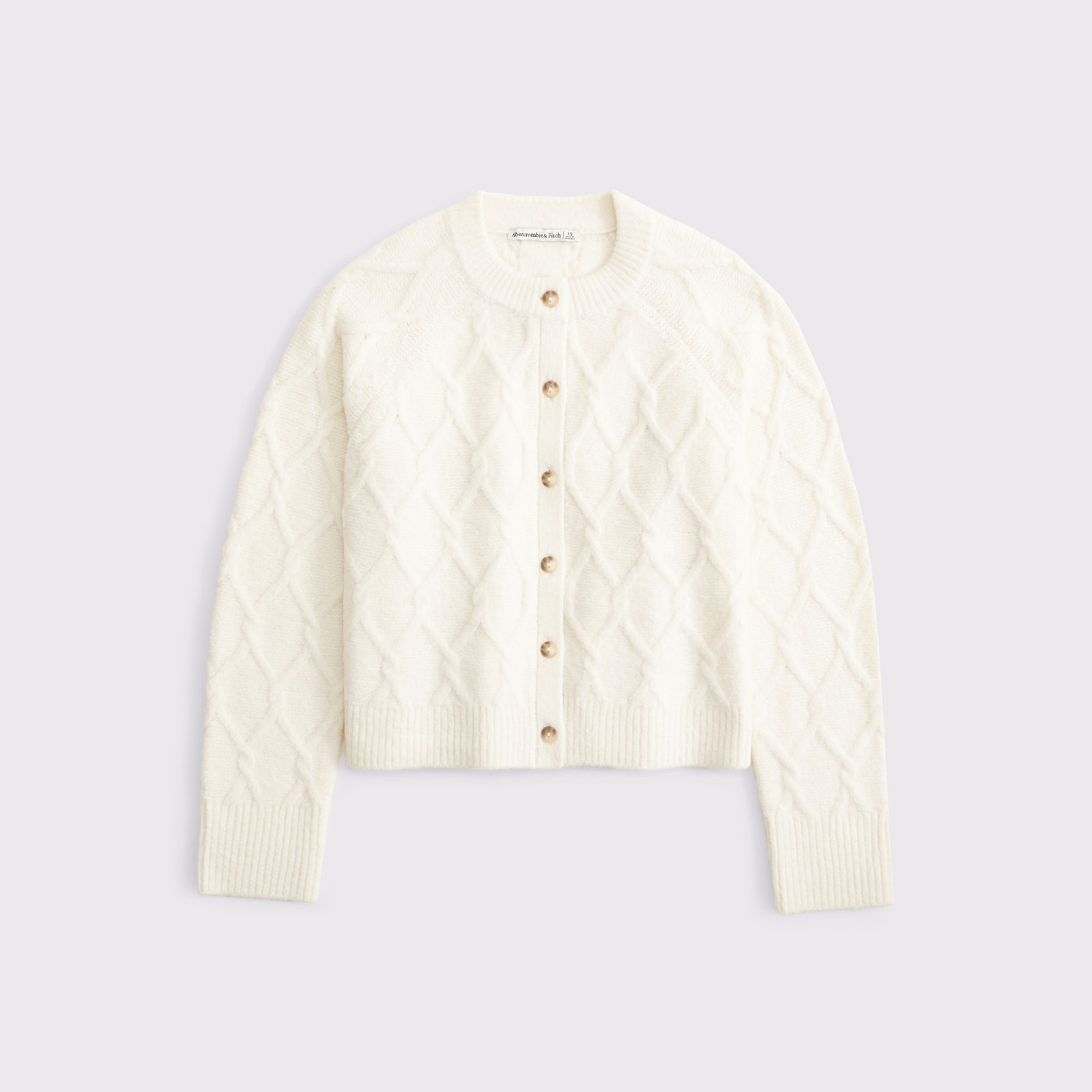 Abercrombie Cable-Knit Crew Cardigan